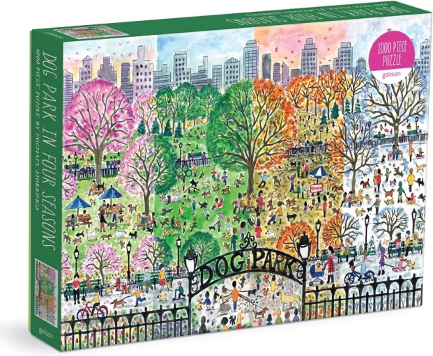 Galison puzzle Kutyapark a négy évszakban, 1000 darab