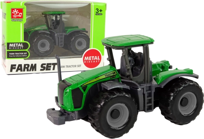 Zöld mezőgazdasági traktor – játék gyerekeknek