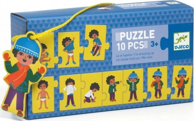 Djeco öltöztető gyermek puzzle 10 darab