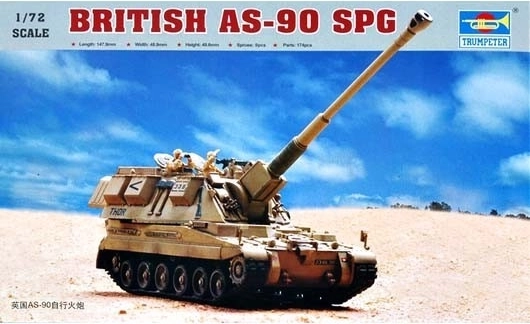 AS-90 brit önjáró löveg műanyag makett