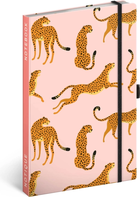 Vonalazott jegyzetfüzet leopárdmintával NOTIQUE 13 × 21 cm