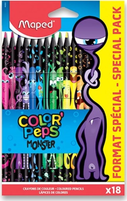 MAPED Color'Peps Monster színesceruza készlet, 18 db