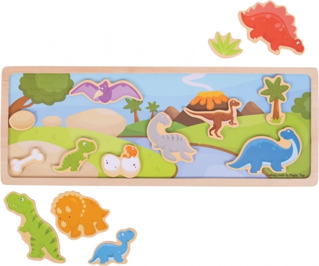 Mágneses puzzle Dinoszauruszok Bigjigs Toys