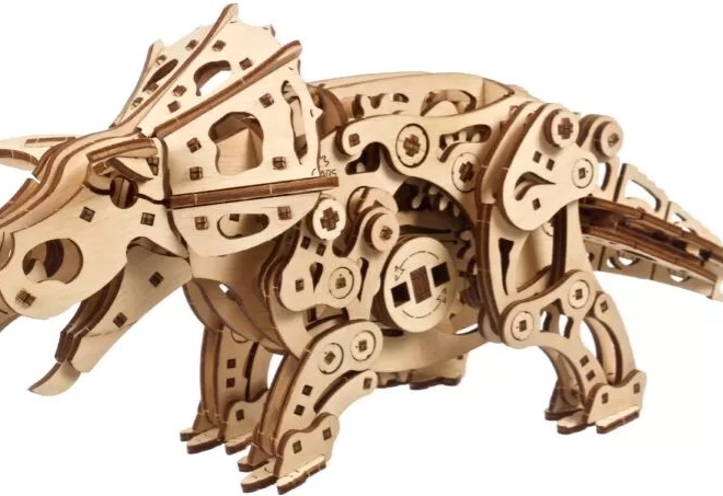 Ugears Triceratops mechanikus fa puzzle
