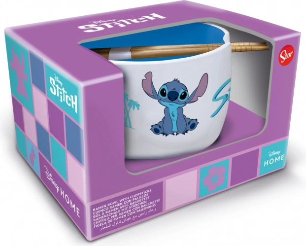 Stitch ramen tál és evőpálcika ajándékszett