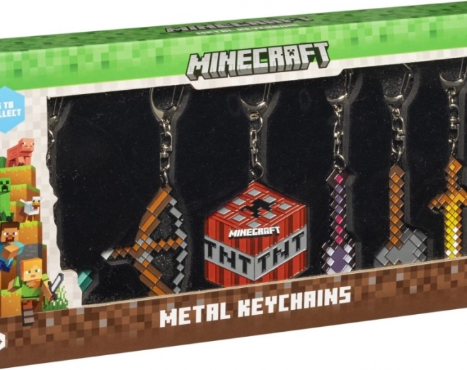 Minecraft fémből készült medál 6 darab Deluxe csomagolásban