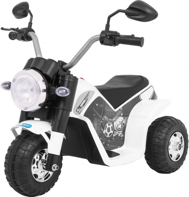 Gyerek Minibike Akkumulátoros Motor LED Fénnyel – Fehér