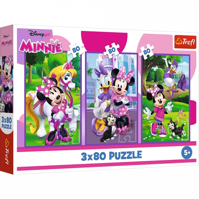 Puzzle 3x80 Minnie és barátai a Disney-től Trefl