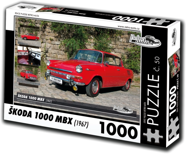 Retro autók puzzle Škoda 1000 MBX (1967) – 1000 darab