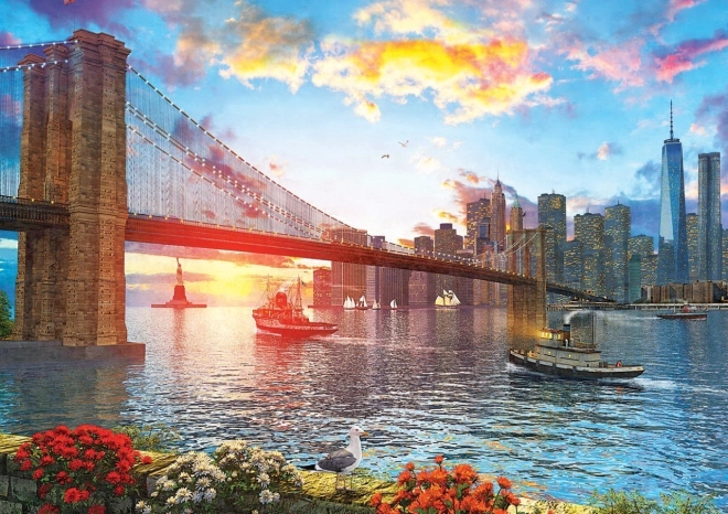 Puzzle ART PUZZLE naplemente New Yorkban 1000 darab