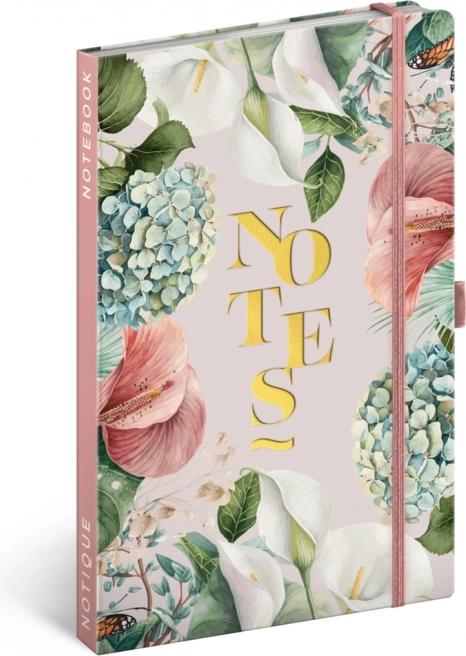 NOTIQUE vonalas notesz Liliom 13 × 21 cm