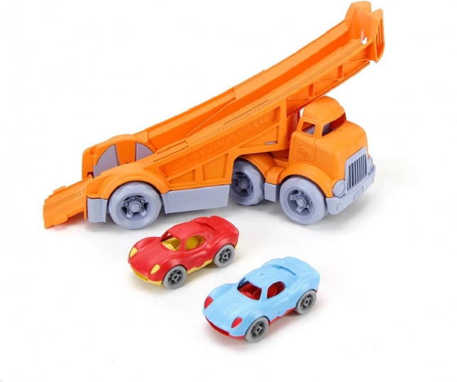 Green Toys nyergesvontató 2 versenyautóval
