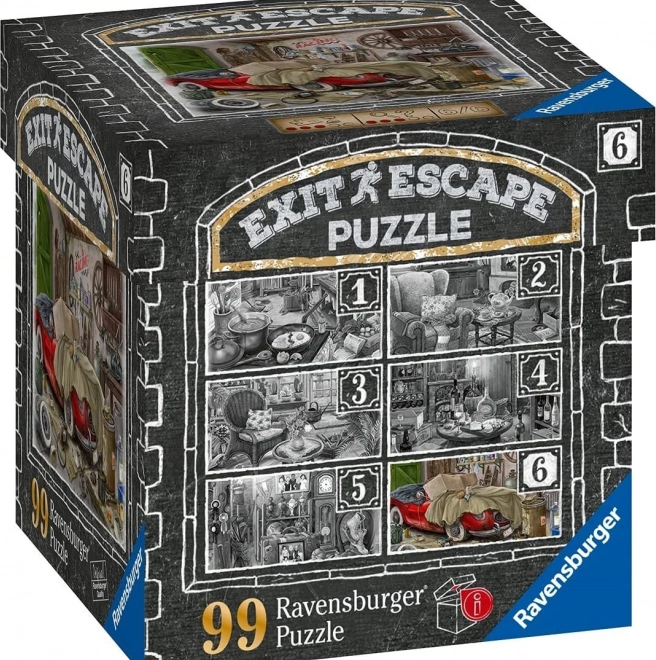 Ravensburger szabadulószoba EXIT puzzle Kísérteties kúria: A garázsban 99 darab