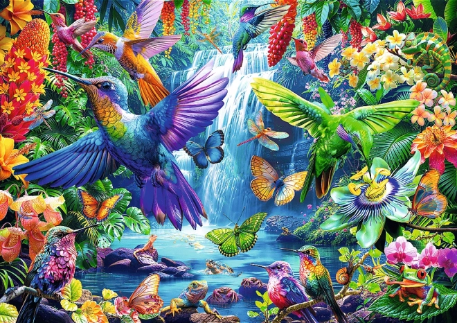 1000 darabos puzzle – kolibrik a trópusokon