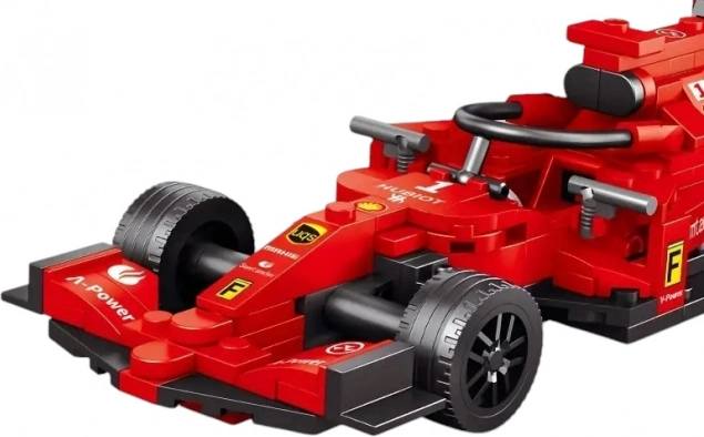 F1 versenyautó építőkészlet – piros, 266 darab