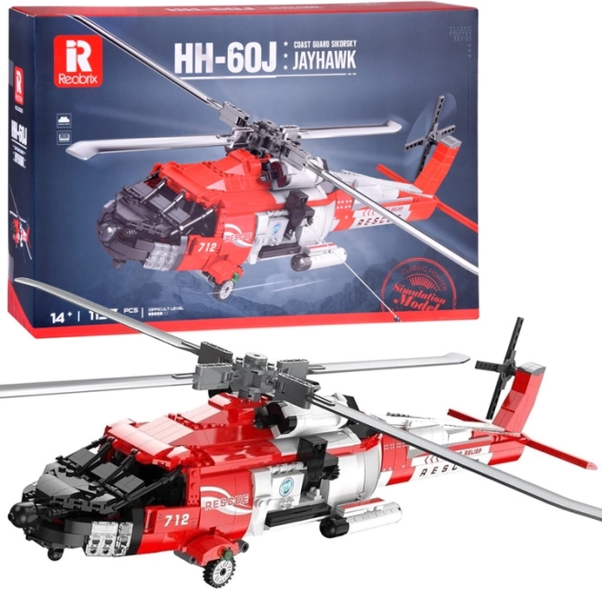 Sikorsky HH-60J Jayhawk mentőhelikopter építőkészlet, 1137 elem