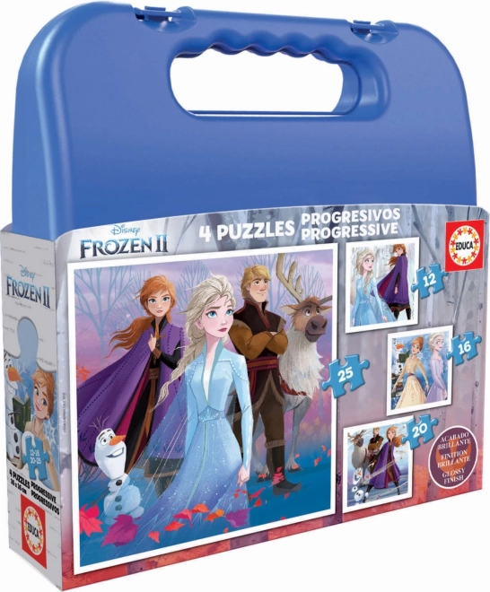 Educa kirakó bőröndben Frozen 2, 4 az 1-ben (12, 16, 20, 25 darab)