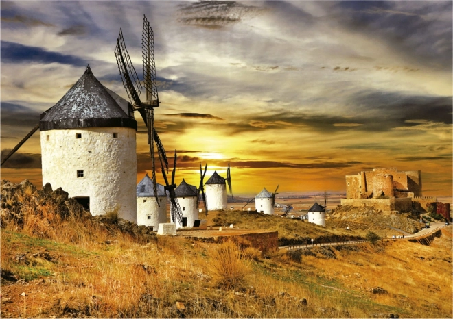 EDUCA puzzle – Naplemente Spanyolországban, Consuegra szélmalmai (1500 darab)