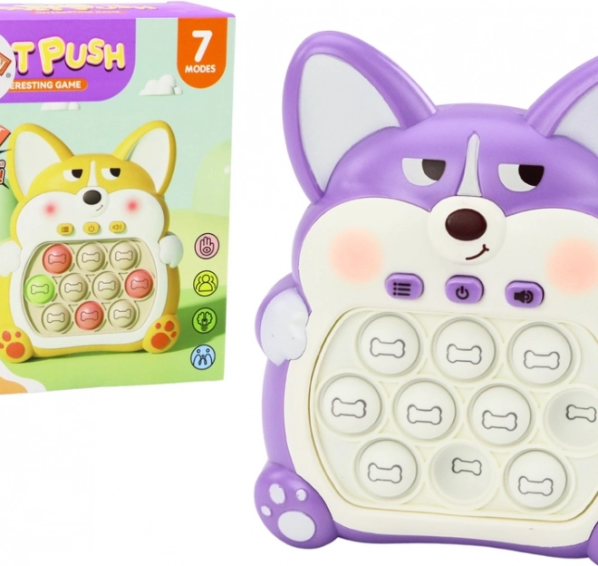 Pop-It Lišák játékkonzol lila 7 játékmód