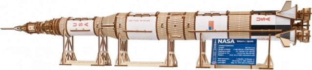 Ugears fa rakétamodell NASA Saturn V 1:170