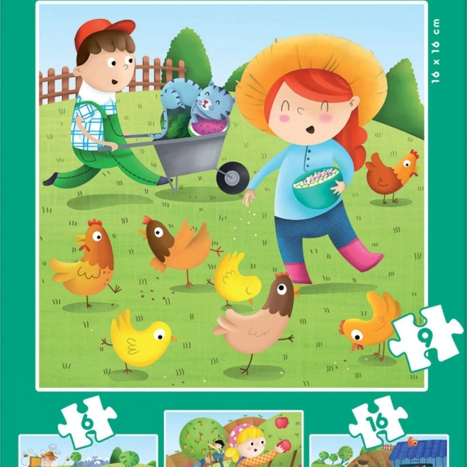 Educa puzzle Farmállatok 4 az 1-ben (6–16 darab)