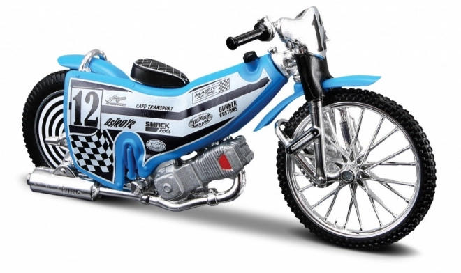 Speedway motorkerékpár 1:18 méretarányban talapzattal