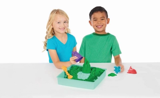 kinetic sand játszókészlet alátéttel Zöld