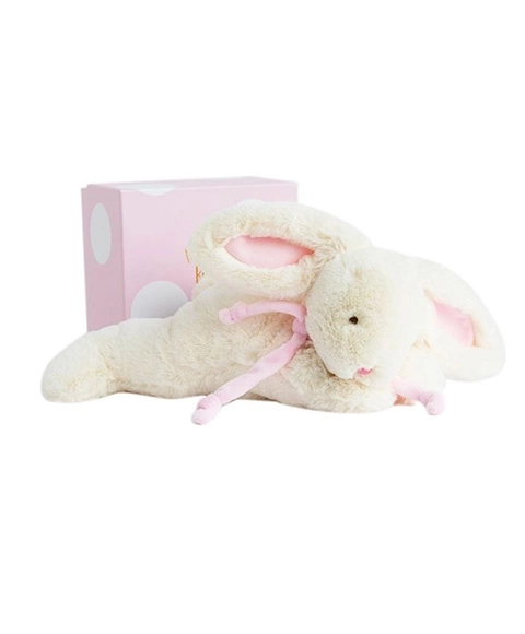 Doudou ajándékkészlet - plüss nyuszi pink 30 cm