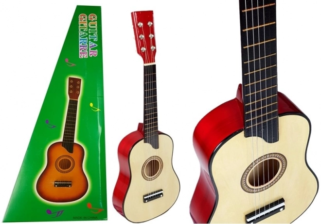 Fa gitár pengetővel krémszínű