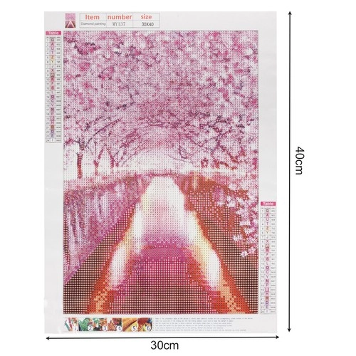 Romantikus cseresznyevirág-motívum 30 × 40 cm-es méretben