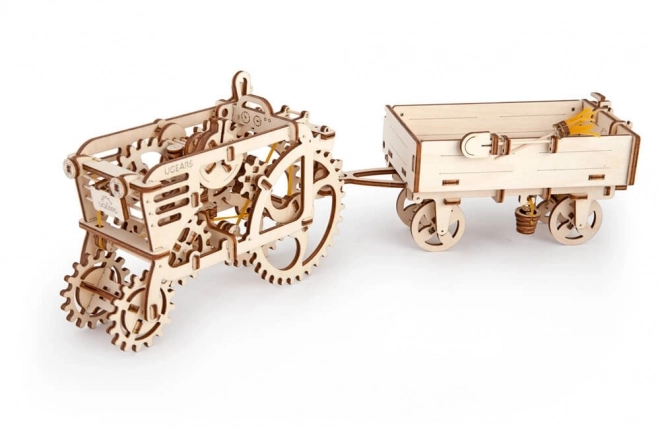 ugears 3d mechanikai pótkocsi puzzle - 68 darabos