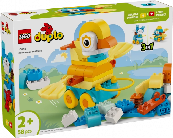 LEGO DUPLO 3 az 1-ben: Állatkák kerekeken