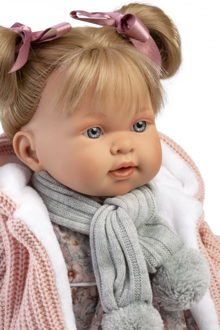 Llorens alexandra valósághű baba hangokkal és puha textil testtel - 42 cm