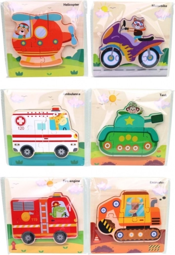 Fából készült puzzle Közlekedési Eszközök