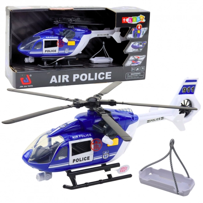 Rendőrségi helikopter fényekkel és hangokkal 1:14