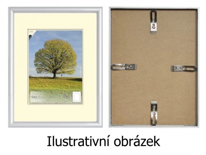 Elegáns ezüstszínű műanyag képkeret 30x20cm