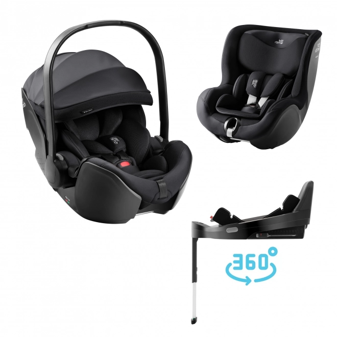 Baby-Safe Pro és Dualfix 5z autósülés szett - Carbon Black