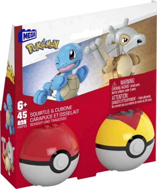 Mega Pokémon építőjáték Squirtle és Cubone