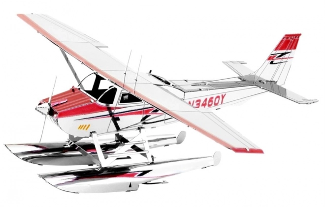 Metal Earth 3D puzzle Cessna 182 hidroplán