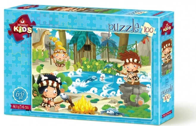 Őskori Piknik Puzzle 100 Darabos