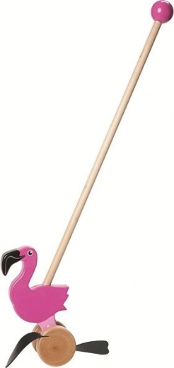 fa flamingó tolójáték rúdon nature planet