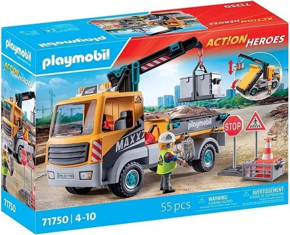 Playmobil Építkezési teherautó daruval