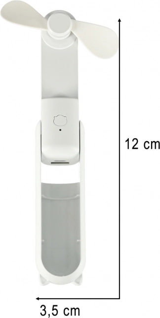 Hordozható összecsukható mini ventilátor USB 2 az 1-ben fehér