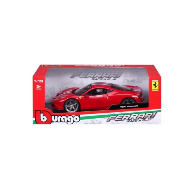 Bburago Ferrari 458 Speciale piros kisautó