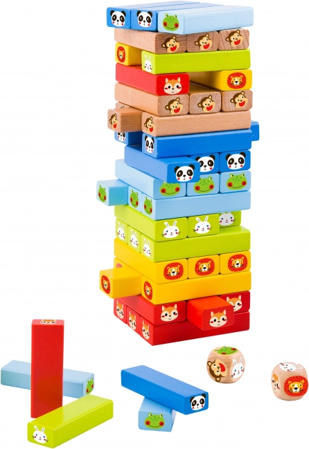Fa játék Jenga Állatok TOOKY TOY