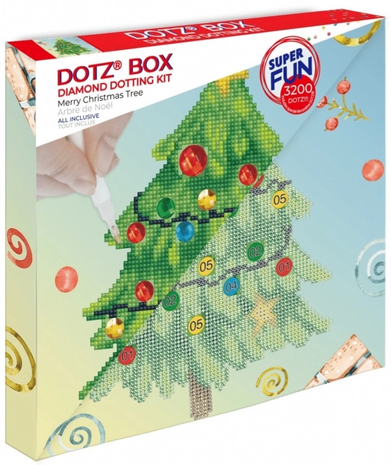 Karácsonyi Vidám Fa Diamond Dotz Készlet