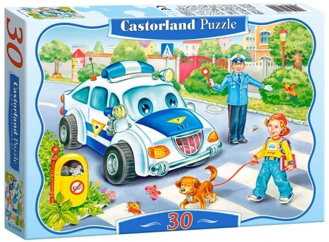 Castorland puzzle iskolába vezető út 30 darabos