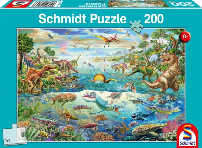 Dinoszauruszok világa 200 darabos puzzle