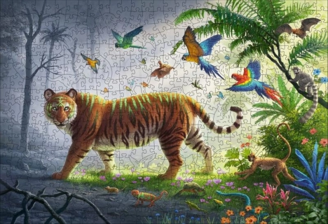 Ravensburger dzsungel tigris fa puzzle 500 darabos