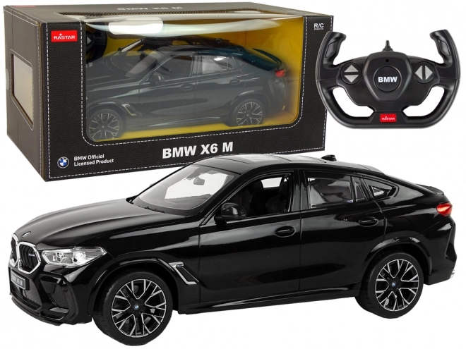 Távirányítós BMW X6 M autó 1:14 méretarányú Rastar fekete